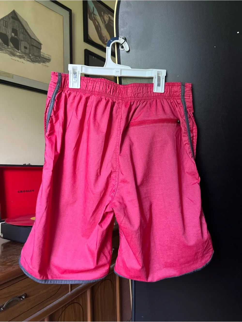 Men's Red Open Trail Lake Swim Trunks Size Medium